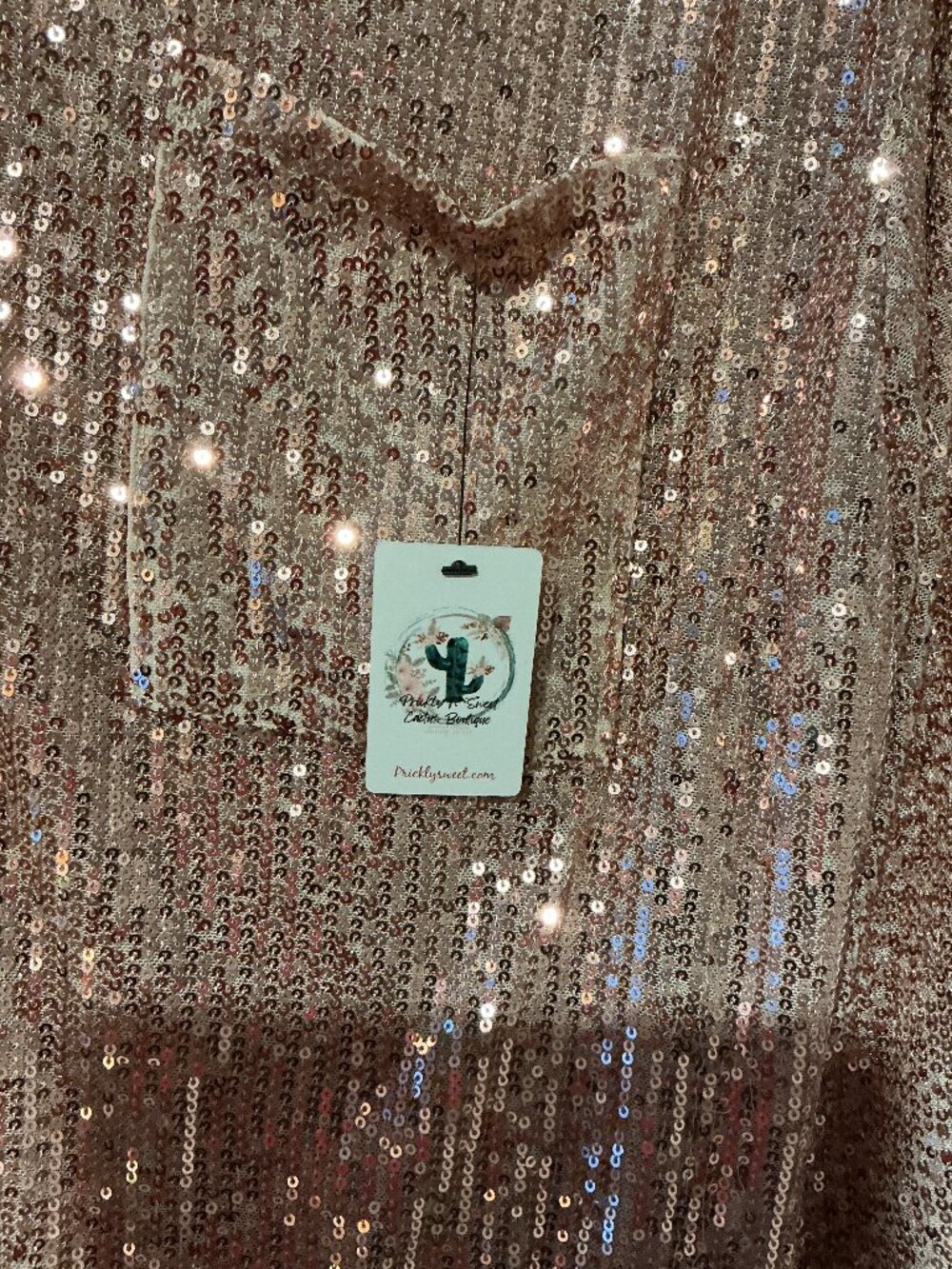 ✨ Rose Gold Sequin Shacket ✨ - Picture 2 of 3